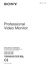 Sony Trimaster EL PVM-2551NB Instructions D'utilisation