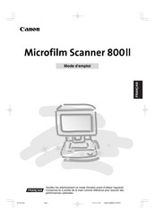 Canon Microfilm Scanner 800II Mode D'emploi
