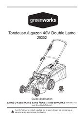 GreenWorks 25302 Guide D'utilisation