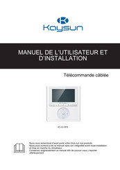 Kaysun KC-03 SPS Manuel De L'utilisateur Et D'installation