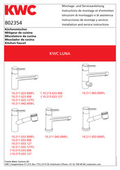 KWC LUNA 10.211.023.000 Instructions De Montage Et D'entretien