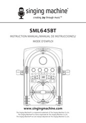 Singing Machine SML645BT Mode D'emploi