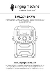 Singing Machine SML271BK/W Mode D'emploi