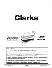 Clarke Fusion 20IX Manuel D'utilisation