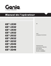 Terex Genie GS -3246 Manuel De L'opérateur