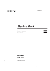 Sony Marine Pack Handycam MPR-TRV2 Mode D'emploi