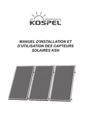 Kospel KSH.A-2.3 Manuel D'installation Et D'utilisation