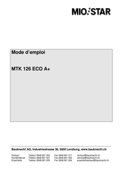 Mio Star MTK 126 ECO A+ Mode D'emploi