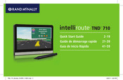 Rand McNally intelliroute TND 710 Guide De Démarrage Rapide