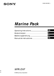 Sony Marine Pack MPK-DVF Mode D'emploi
