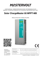 Mastervolt Solar ChargeMaster 60 MPPT-MB Manuel Utilisateur