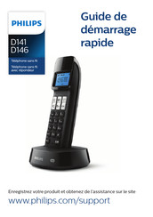 Philips D1451B/FR Guide De Démarrage Rapide