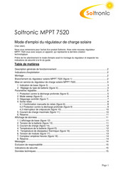 Soltronic MPPT 7520 Mode D'emploi