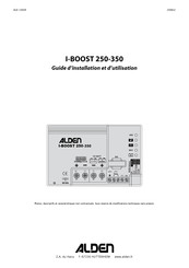 ALDEN I-BOOST 250-350 Guide D'installation Et D'utilisation