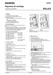 Siemens RVL472 Instructions D'installation