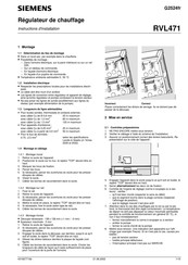 Siemens RVL471 Instructions D'installation