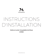 Monogram ZV950SDSS Instructions D'installation