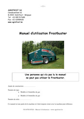 AGROFROST Frostbuster Manuel D'utilisation