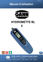 Gann HYDROMETTE BL E Manuel D'utilisation