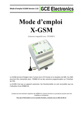 GCE X-GSM Mode D'emploi