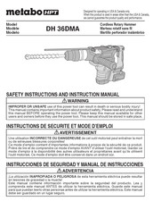 Metabo HPT DH 36DMA Instructions De Sécurité Et Mode D'emploi