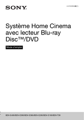 Sony BDV-E490 Mode D'emploi