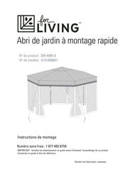 for Living 399-4005-8 Instructions De Montage