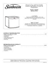 Danby Products Sunbeam SBCR139WE Guide D'utilisation
