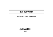 Olivetti ET 1250 MD Instructions D'emploi