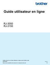 Brother RJ-3150 Guide Utilisateur En Ligne
