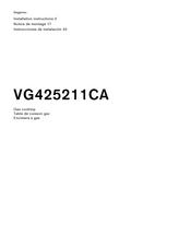 Gaggenau VG425211CA Notice De Montage