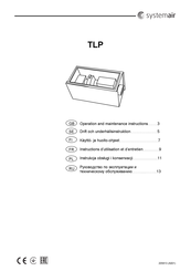 SystemAir TLP Serie Instructions D'utilisation Et D'entretien