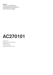 Gaggenau AC270101 Notice D'utilisation Et De Montage