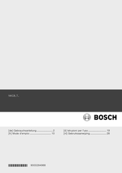 Bosch NKC8 T Série Mode D'emploi