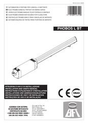 BFT PHOBOS L BT Instructions D'utilisation Et D'installation