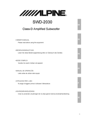 Alpine SWD-2030 Mode D'emploi