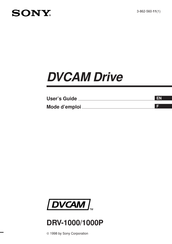 Sony DVCAM DRV-1000 Mode D'emploi
