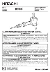 Hitachi Koki H 90SE Instructions De Sécurité Et Mode D'emploi