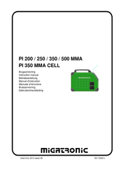 Migatronic PI 350 MMA Manuel D'instructions