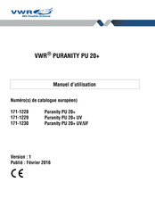 VWR Puranity PU 20+ UV/UF Manuel D'utilisation