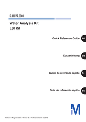 MERCK 5.31077.0001 Guide De Référence Rapide