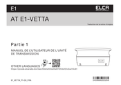 ELCA AT E1-VETTA Manuel De L'utilisateur