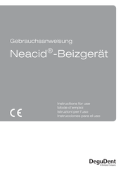 DeguDent Neacid-Beizgerät Mode D'emploi