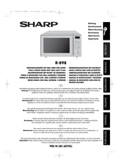 Sharp R-898 Mode D'emploi Avec Livre De Recettes