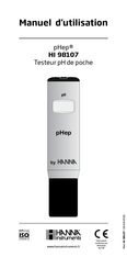 Hanna Instruments pHep HI 98107 Manuel D'utilisation