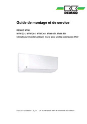 REMKO MVW 221 Guide De Montage Et De Service