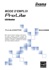 Iiyama ProLite E2207WS Mode D'emploi