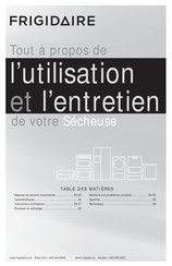 Electrolux Frigidaire Tout À Propos De L'utilisation Et L'entretien
