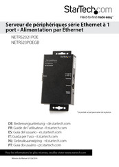 StarTech.com NETRS2321POE Guide De L'utilisateur