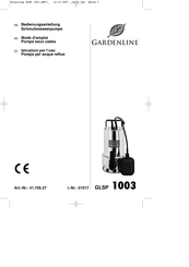 Gardenline GLSP 1003 Mode D'emploi